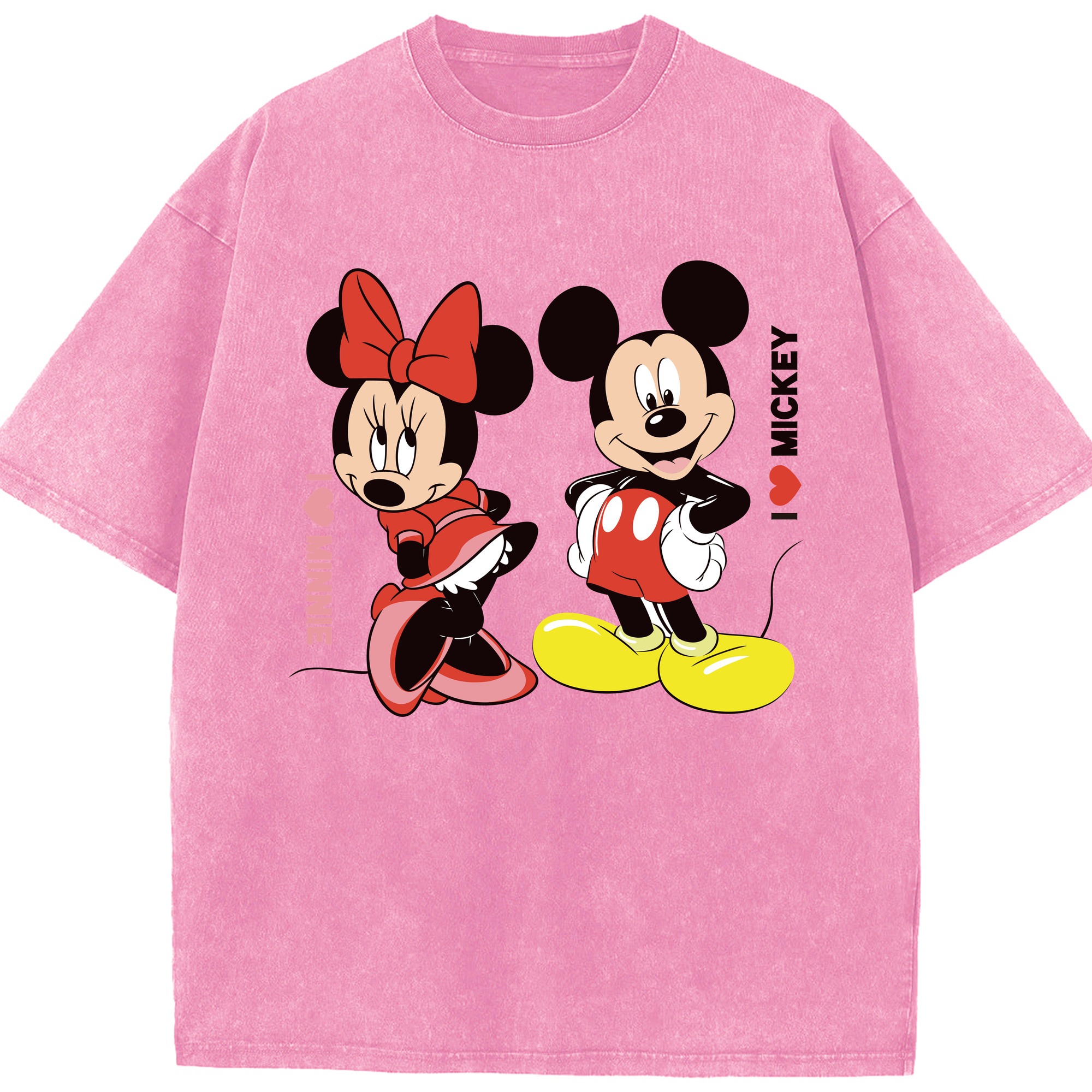 （画像用） ミッキーマウス Mickey Mouse 綿100% ヴィンテージ風 半袖Tシャツ（フロントプリント）